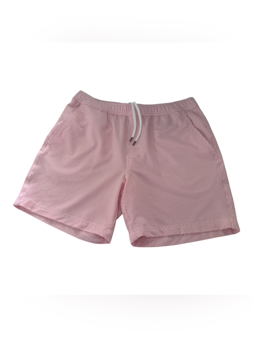 Southern Proper Pink White Seersucker Drawstring Athletic Shorts Men's Size L - Picture 4 of 8